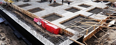 Заливка фундамента